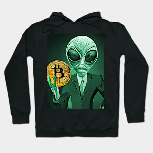 Alien Bitcoin Collectors Mars Invasion Sci-fi Hoodie